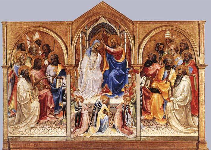 Lorenzo Monaco Coronation of the Virgin and Adoring Saints Norge oil painting art